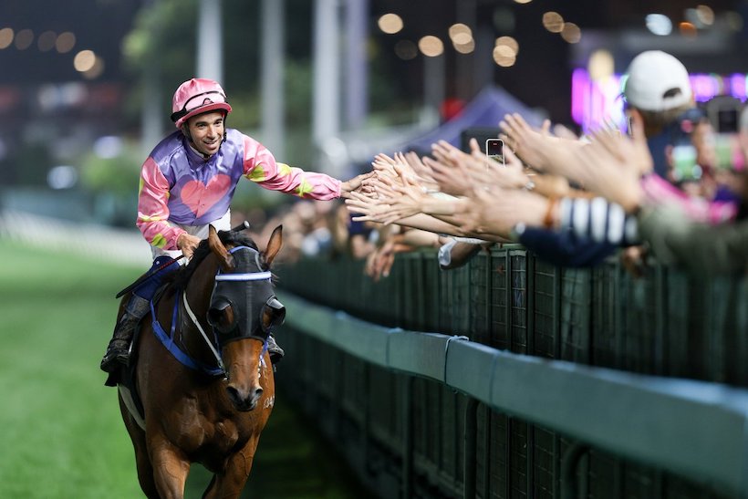 Joao Moreira a été très soutenu par son public, comme lors de sa précédente apparition à Hong Kong, en décembre...